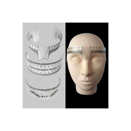 Újrafelhasználható szemöldök stencil smink mikroblasztó intézkedés tetováló uralkodó félig tartós