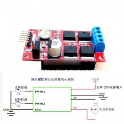 12V/24V/36V 450W H-Bridge2 csatorna PWM DC Motor Driver modul rameneti fék