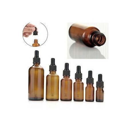 5ml-100 ml üveg folyékony reagens Pipettázzunk üvegcseppentő Aromaterápiás borostyán