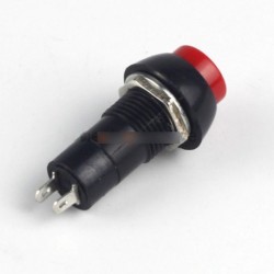 5db12mm 250V 3A piros nyomógombos kapcsoló PBS-11B nem önálló Lock ON/OFF bezár