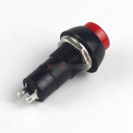5db12mm 250V 3A piros nyomógombos kapcsoló PBS-11B nem önálló Lock ON/OFF bezár