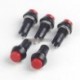 5db12mm 250V 3A piros nyomógombos kapcsoló PBS-11B nem önálló Lock ON/OFF bezár