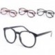 Fekete. Divat Unisex világos lencse szemüveg keret Retro kerek férfi nők Nerd szemüveg