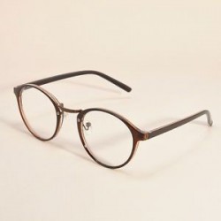 Homokszínű. Divat tiszta lencse szemüveg keret retro kerek férfi női unisex majom szemüveg