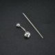 * 4 Septum Piercing Kit. 1 Állítsa be az eldobható Piercing Kit Ezüst steril tűcsomó nyelvű testgyűrűt