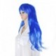 Sárga. Női hölgy hosszú haj paróka göndör hullámos szintetikus anime Cosplay fél teljes paróka Új