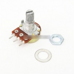 2db 100K ohm lineáris kúpos Rotary potenciométer Panel pot B100K 15 mm-es WH148 3 pólusú