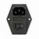 DC 022 erő konnektor Outlet Jack csatlakozó 5.5x2.1mm /3  1-es biztosíték AC 250V 10A