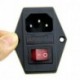 DC 022 erő konnektor Outlet Jack csatlakozó 5.5x2.1mm /3  1-es biztosíték AC 250V 10A