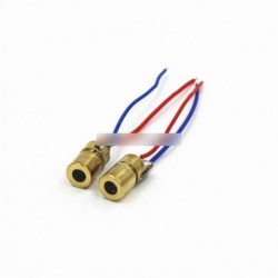 650nm 6 mm-es 3V 5 MW lézer pont dióda modul vörös réz fej Mini lézer pointer
