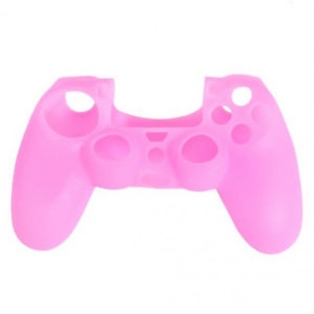 Rózsaszín - Szilikonfedő bőr tok Protector tartozékok PS4 Playstation 4 vezérlőkhöz