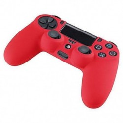 Piros - Szilikon tok Skin Cover Protector tartozékok PS4 Playstation 4 vezérlőkhöz