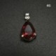 * 8 Red Drop függő - Női strasszos 925 ezüst vízcsepp szív medál esküvői nyaklánc ékszer