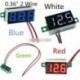 4 színes 3-digiis DC 4.7-32V Mini LED Panel feszültség MeterAdjustment Feszültségmérő