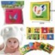 3db (Food   színes   szám) - Csecsemő baba gyerekek intelligencia fejlesztése puha ruhát felismerik a könyv állati