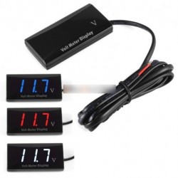 12V-os digiis piros / kék / fehér LED-es kijelző voltmérő Panel feszültség mérő autó