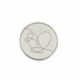 25mm kerek -  Fehér BTS - LOVE YOURSELF logós kitűző - 32. verzió - KPOP - Bangtan Boys - BTS