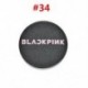 58mm kerek - Fekete-Rózsaszín BLACKPINK logós kitűző - 34. verzió - KPOP
