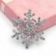 Ezüst - Ezüst Ezüst gyöngy hópehely Diamante bross strasszos kristály bross Pin Xmas ajándék
