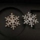 Ezüst - Ezüst Ezüst gyöngy hópehely Diamante bross strasszos kristály bross Pin Xmas ajándék
