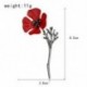 Arany Poppy - Arany Poppy Divat női kristály piros virág bankett jelvény arany bross ékszer pin ajándék