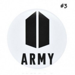 58mm kerek BTS - Fehér ARMY logós kitűző - 37. verzió - KPOP - Bangtan Boys - BTS - BTS 3. verzió