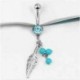 * 18 - * 18 Rhinestone Dangle test Piercing ékszer labda súlyzó bár hasa gomb Navel Ring