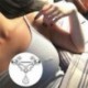 1PC arany kerek hamis - 1PC arany kerek hamis Női rozsdamentes acél strasszos bár Barbell mellbimbó gyűrű Piercing