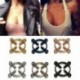 1PC arany kerek hamis - 1PC arany kerek hamis Női rozsdamentes acél strasszos bár Barbell mellbimbó gyűrű Piercing