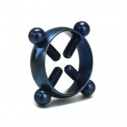 1PC kék kerek hamis - 1PC kék kerek hamis Női rozsdamentes acél strasszos bár Barbell mellbimbó gyűrű Piercing ékszer