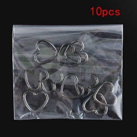 Fekete szív 10PCS - Fekete szív 10PCS 10 rozsdamentes acél szívgyűrű Piercing karika Helix porc Tragus Daith fülbevaló