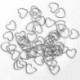 Fekete szív 10PCS - Fekete szív 10PCS 10 rozsdamentes acél szívgyűrű Piercing karika Helix porc Tragus Daith fülbevaló