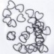 Fekete szív 10PCS - Fekete szív 10PCS 10 rozsdamentes acél szívgyűrű Piercing karika Helix porc Tragus Daith fülbevaló