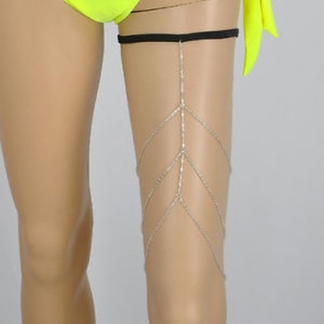 23 - 23 Fényes kristály strasszos mellkas mellkasi test lánc kábelköteg nyaklánc divat ékszerek