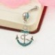 * 3 - * 3 Új strasszos Navel gyűrűk Belly Button gyűrű Dangle test Piercing ékszerek