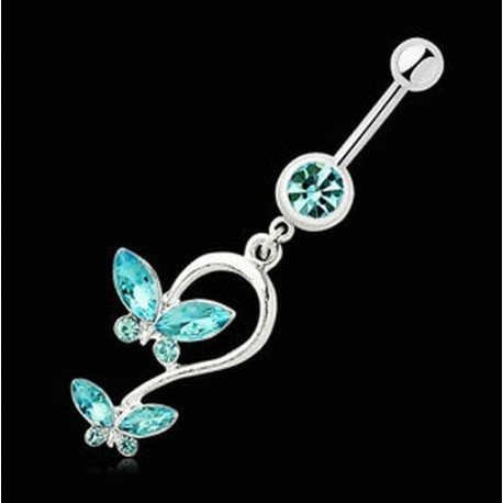 * 4 - * 4 Új strasszos Navel gyűrűk Belly Button gyűrű Dangle test Piercing ékszerek