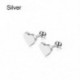 Ezüst - Ezüst 2db Piercing ékszerek Tragus fülbevaló porc hélix szív alakú fül studs Új