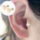 Ezüst - Ezüst 2db Piercing ékszerek Tragus fülbevaló porc hélix szív alakú fül studs Új