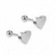 Ezüst - Ezüst 2db Piercing ékszerek Tragus fülbevaló porc hélix szív alakú fül studs Új