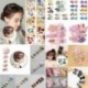 * 3 5Pcs / Set - * 3 5Pcs / Set 1 készlet gyerekek baba lány haj klipek készlet Bowknot virág szív korona fejfedők