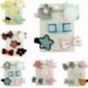 * 3 5Pcs / Set - * 3 5Pcs / Set 1 készlet gyerekek baba lány haj klipek készlet Bowknot virág szív korona fejfedők