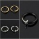 Fekete - Fekete 2PCS Punk Unisex hűvös orr ajkak gyűrű rugós klip Hoop fülbevaló Piercing szeptum