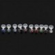 fehér - fehér 10x kevert 16G akril CZ kristály labret Stud Monroe bár ajakgyűrű Stud Piercing