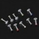 fehér - fehér 10x kevert 16G akril CZ kristály labret Stud Monroe bár ajakgyűrű Stud Piercing