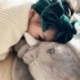 Zöld - Zöld Puha baba / lányok gyerekek kisgyermek íj hajpánt fejpánt Turban nagy csomó fej-Wrap JP