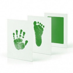 Zöld - Zöld Újszülött Handprint Footprint Impresszum Tiszta Touch Ink Pad Photo Frame Kit Hot