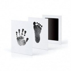 Fekete - Fekete Újszülött Handprint Lábnyom Impresszum Tiszta Touch Ink Pad Photo Frame Kit JP