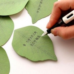 Zöld levél Megjegyzés papír kreatív notebook jelölő matrica Memo Pad ragadós jegyzetek Zöld levél Megjegyzés papír