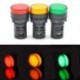 Piros-12V LED-es jelzőfény-jelzőfény-jelzőfény Vörös zöld Kék Sárga Fehér 22mm