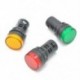 Piros-12V LED-es jelzőfény-jelzőfény-jelzőfény Vörös zöld Kék Sárga Fehér 22mm